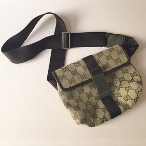 Gucci Beige and Brown Belt Bag
